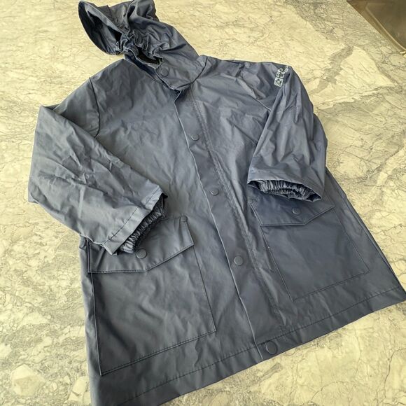 Red Ledge Kid's Outdoor Hooded Rain Jacket Blue Size XS (5-6) - Picture 3 of 7
